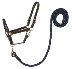 PUSHKAR INTL Halters|Suffolk™ Leather & Rope Halter with Lead