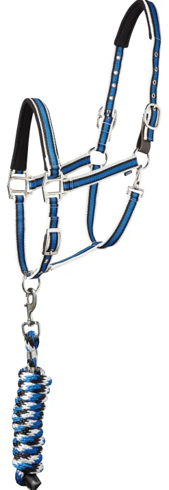 TEXT HORSE Halters|Suffolk™ Padded Striped Breakaway Halter & Lead