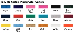 TALLY HO PRODUCTS Bags & Totes|Tally Ho Optional Piping