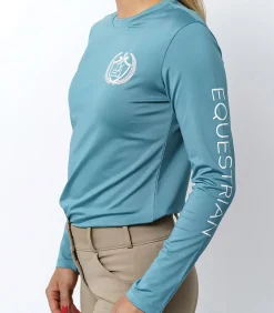 TKEQ THE SHOP Long Sleeve Tops|TKEQ Ladies’ Crest Sustainable Long Sleeve Shirt
