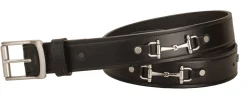 TORY LEATHER Belts|1 1/2" Belt with Nickel Snaffle Bits