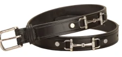 TORY LEATHER Belts|1" Snaffle Bit Belt with Nickel Snaffle Bits & Buckle