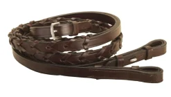 TORY LEATHER Reins|Company 5/8" x 72" Laced Reins with Hook Stud Ends