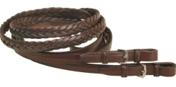 TORY LEATHER Reins|Company 5/8" x 60" Five-Plait Braided English Reins with Buckle Bit Ends