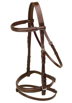 TORY LEATHER English Bridles|Company Deluxe Padded Dressage Bridle with Buckle Bit Ends