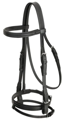 TORY LEATHER English Bridles|Company Deluxe Padded Dressage Bridle with Buckle Bit Ends