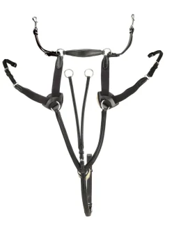 TORY LEATHER Martingales & Breastplates|Company Padded 5-Point Breastplate with Running Attachment