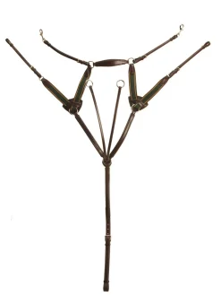 TORY LEATHER Martingales & Breastplates|Company Padded 5-Point Breastplate with Running Attachment