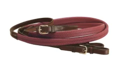 TORY LEATHER Reins|Company Rubber Grip Leather Reins with Buckle Ends