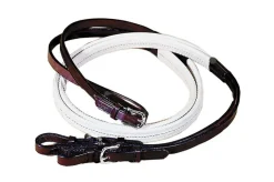 TORY LEATHER Reins|Company Rubber Grip Leather Reins with Buckle Ends