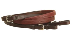 TORY LEATHER Reins|Company Rubber Grip Leather Reins with Buckle Ends