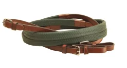 TORY LEATHER Reins|Company Rubber Grip Leather Reins with Buckle Ends