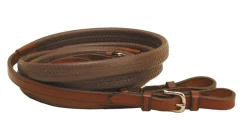 TORY LEATHER Reins|Company Rubber Grip Leather Reins with Buckle Ends