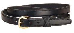 TORY LEATHER Belts|Crossed Keeper Belt with Brass Buckle