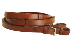 TORY LEATHER Reins|Extra Long Hand Stop Reins with Buckle Ends