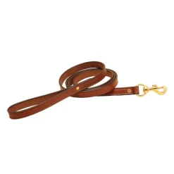 TORY LEATHER Collars & Leashes|Flat Creased Leather Dog Leash with Flat Handle