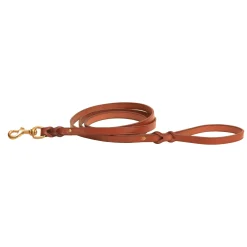 TORY LEATHER Collars & Leashes|Split-Twist Creased Leather Dog Leash