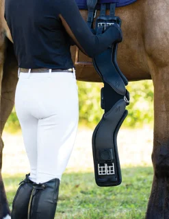 TOTAL SADDLE FIT Girths & Accessories|StretchTec Shoulder Relief Dressage Girth™ with Leather Liner