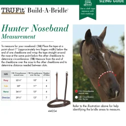 KINGS INTERNATIONAL Bridle Parts & Accessories|TRU-Fit™ Build-A-Bridle™ Fancy-Stitched Hunter Noseband