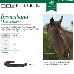 KINGS INTERNATIONAL Bridle Parts & Accessories|TRU-Fit™ Build-A-Bridle™ Fancy-Stitched Browband