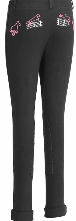 Kids JPC EQUESTRIAN Kids' Breeches & Jods|TuffRider® Children’s Cotton Embroidered Pull-On Jods
