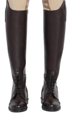 Kids JPC EQUESTRIAN Kids' Tall Boots|Kids' Tall Boots|TuffRider® Children’s Starter Back-Zip Synthetic Leather Field Boots in Mocha