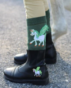 Kids JPC EQUESTRIAN Kids' Paddock Boots|Kids' Paddock Boots|TuffRider® Children's Unicorn Starter Front-Zip Paddock Boot