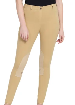 JPC EQUESTRIAN Knee Patch Breeches|TuffRider® Ladies' Cotton Pull-On Knee-Patch Plus Breech
