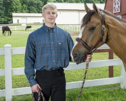JPC EQUESTRIAN Men's Casual Riding Tops|TuffRider® Men’s Voltage Print Work Shirt