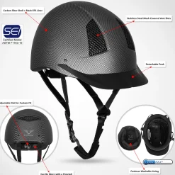 JPC EQUESTRIAN Riding Helmets|Riding Helmets|TuffRider® Starter Carbon Fiber Print Helmet