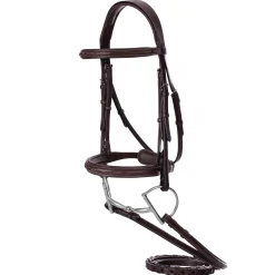 EQUINAVIA English Bridles|Valkyrie Pony Fancy-Stitched Hunter Bridle & Reins