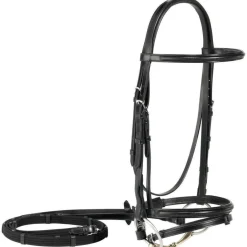 WORLD EQUSTRN BRNDS English Bridles|Vespucci Plain Raised Dressage Bridle with Flash