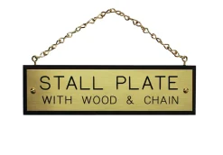CRW Nameplates|Walnut Plaque with Brass Chain